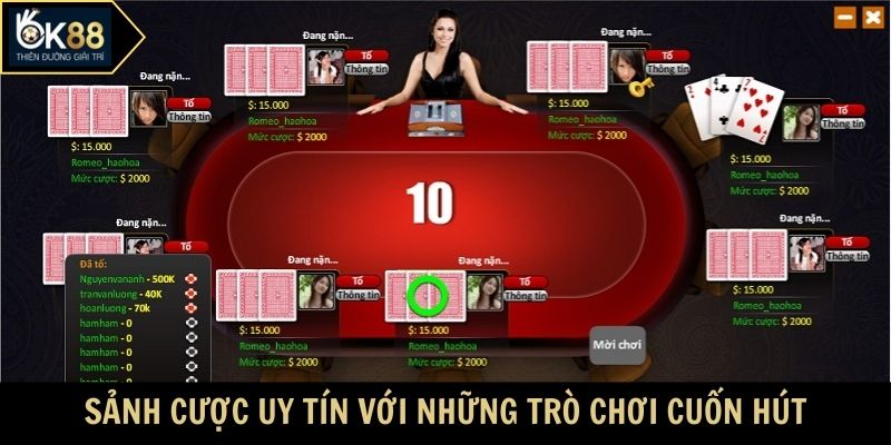 Sảnh cược uy tín với những trò chơi cuốn hút
